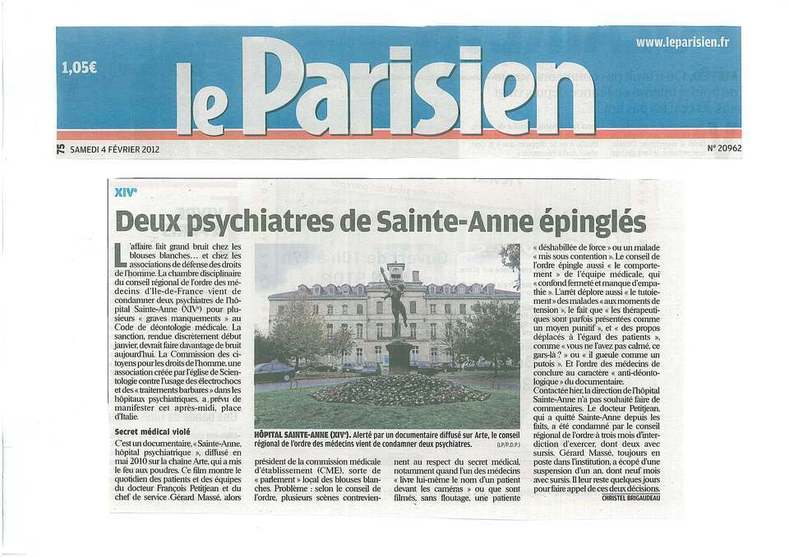 2 psychiatres de Saint-Anne condamnés