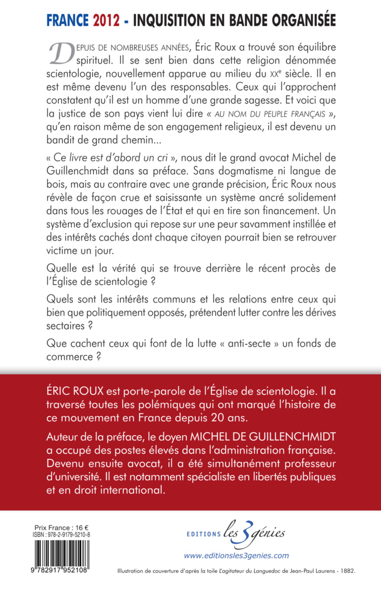 Nouveau livre : France 2012, Inquisition en bande organisée