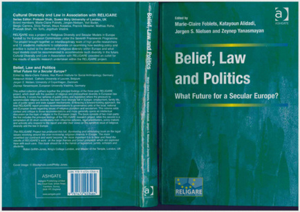 Contribution au livre "Belief, Law and Politics, What Future for a Secular Europe?"