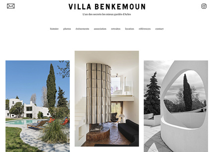 Le site web de la Villa Benkemoun