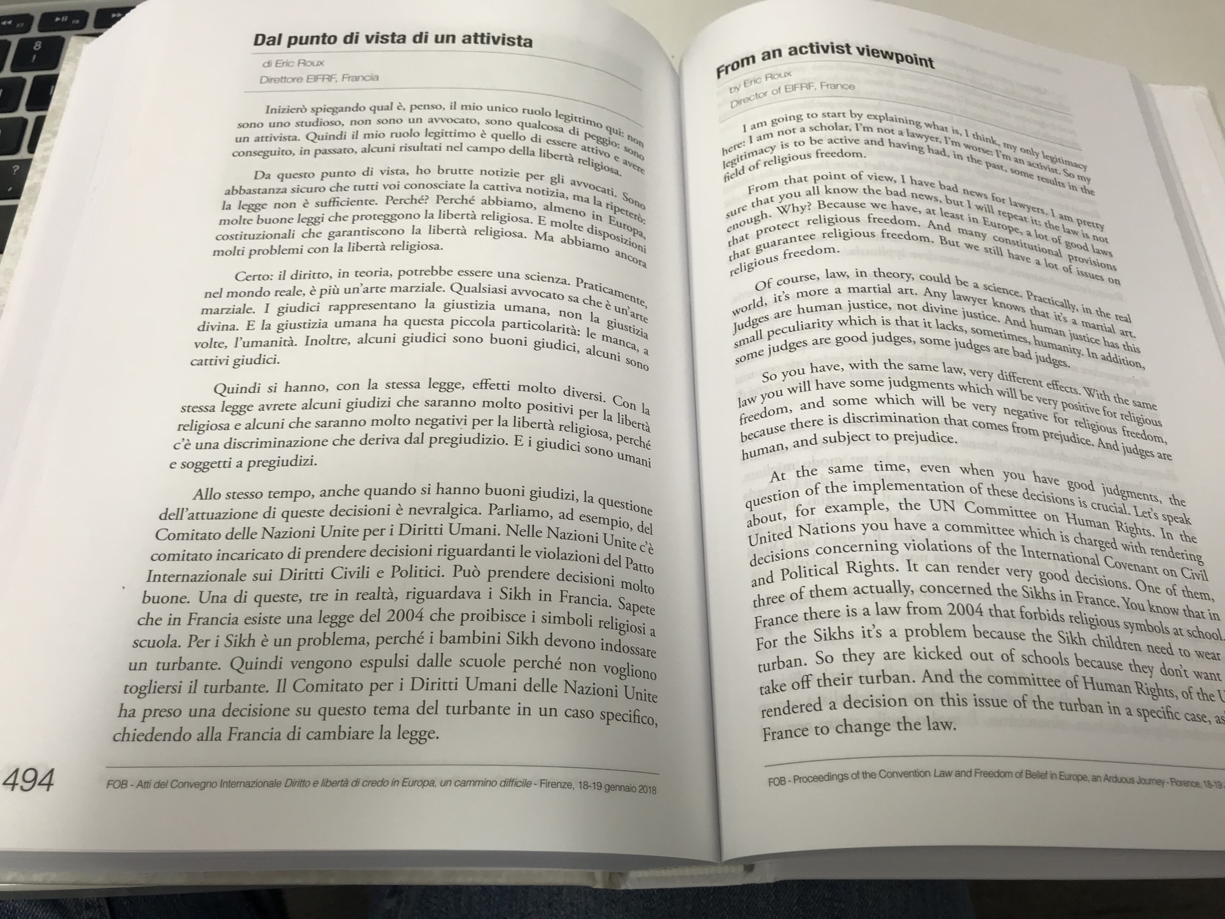Nouvelle publication sur la liberté de croyance en Europe Nouvelle publication sur la liberté de croyance en Europe