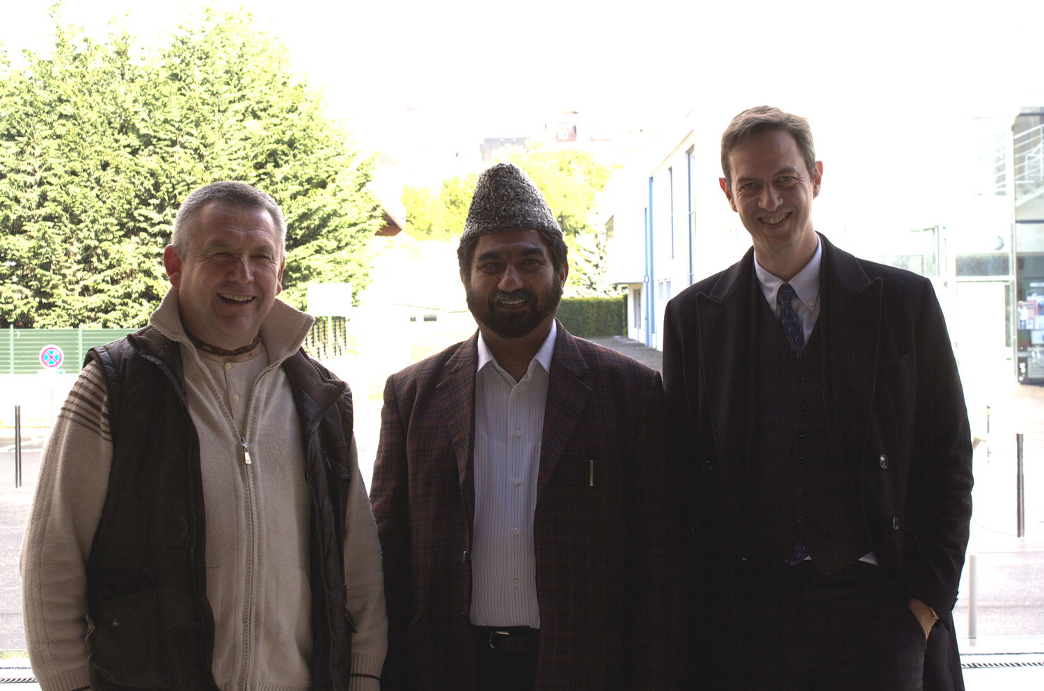 Avec Pandit Nitai Gaurasundar et Shahid Naseer Ahmed