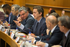 Au Parlement Européen, Avec Jan Zharadil, Président de l&rsquo;Alliance des Réformistes et Conservateurs en Europe, et Jan Figel, Envoyé Spécial de l&rsquo;Union Européenne pour la liberté de religion. Avril 2019