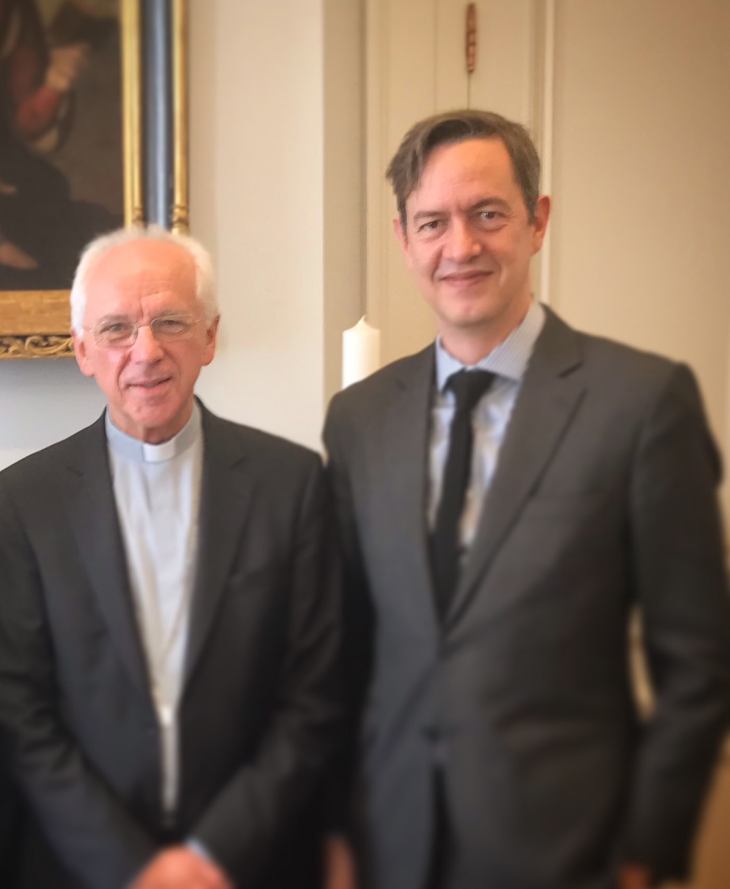 Eric Roux avec le Cardinal Jozef de Kesel