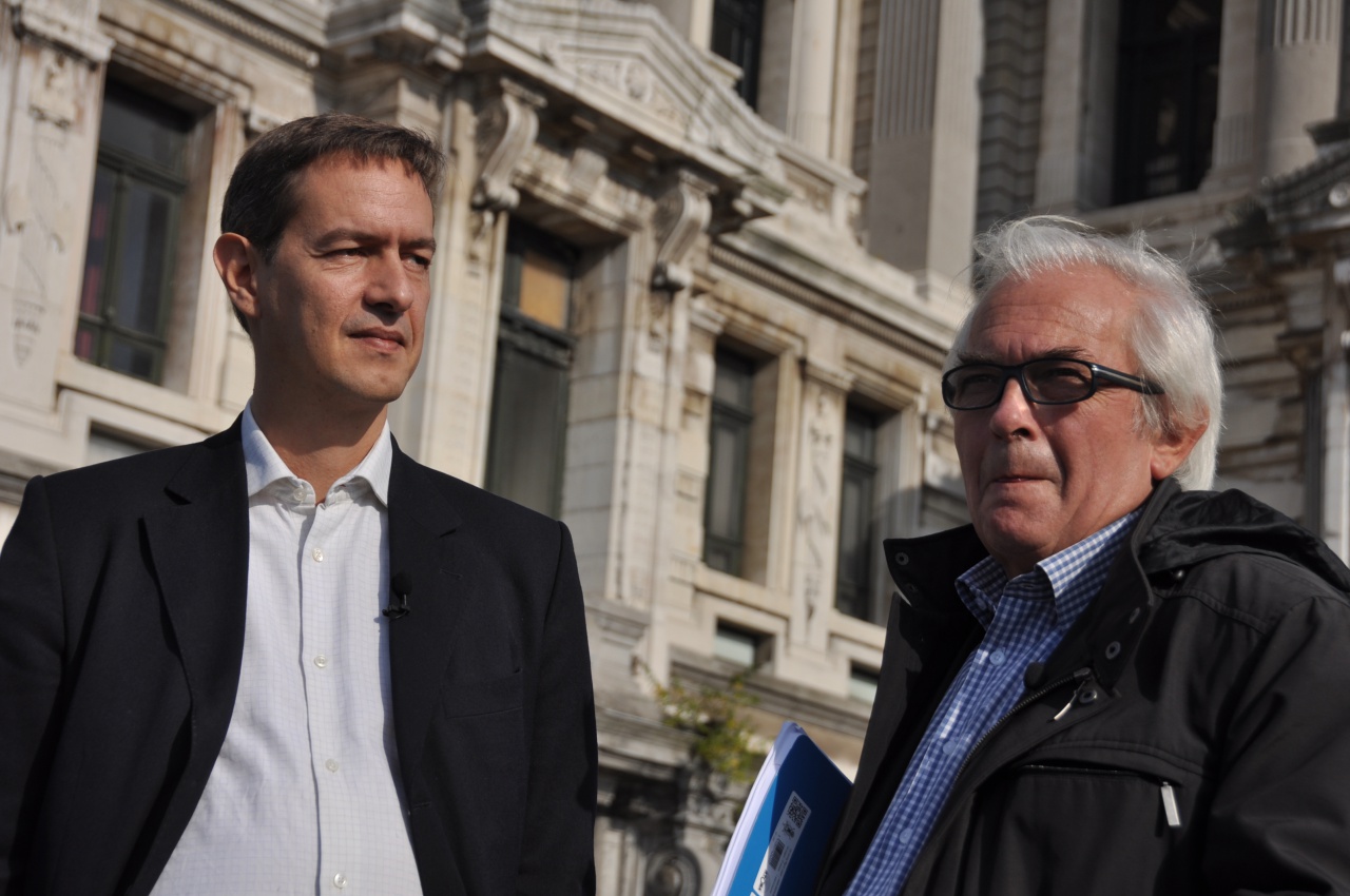 Eric Roux avec le journaliste Gérard Rogue-Bruxelles 2015